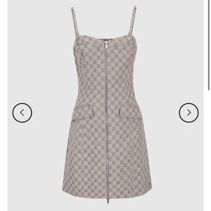 Monogram Zip Front Cami Dress